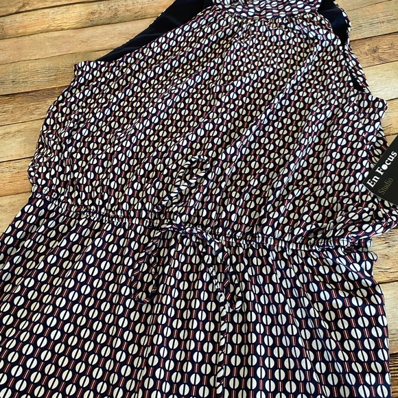 Enfocus Studio Print Sleeveless Jumpsuit Sz 14 NEW - Picture 3 of 9